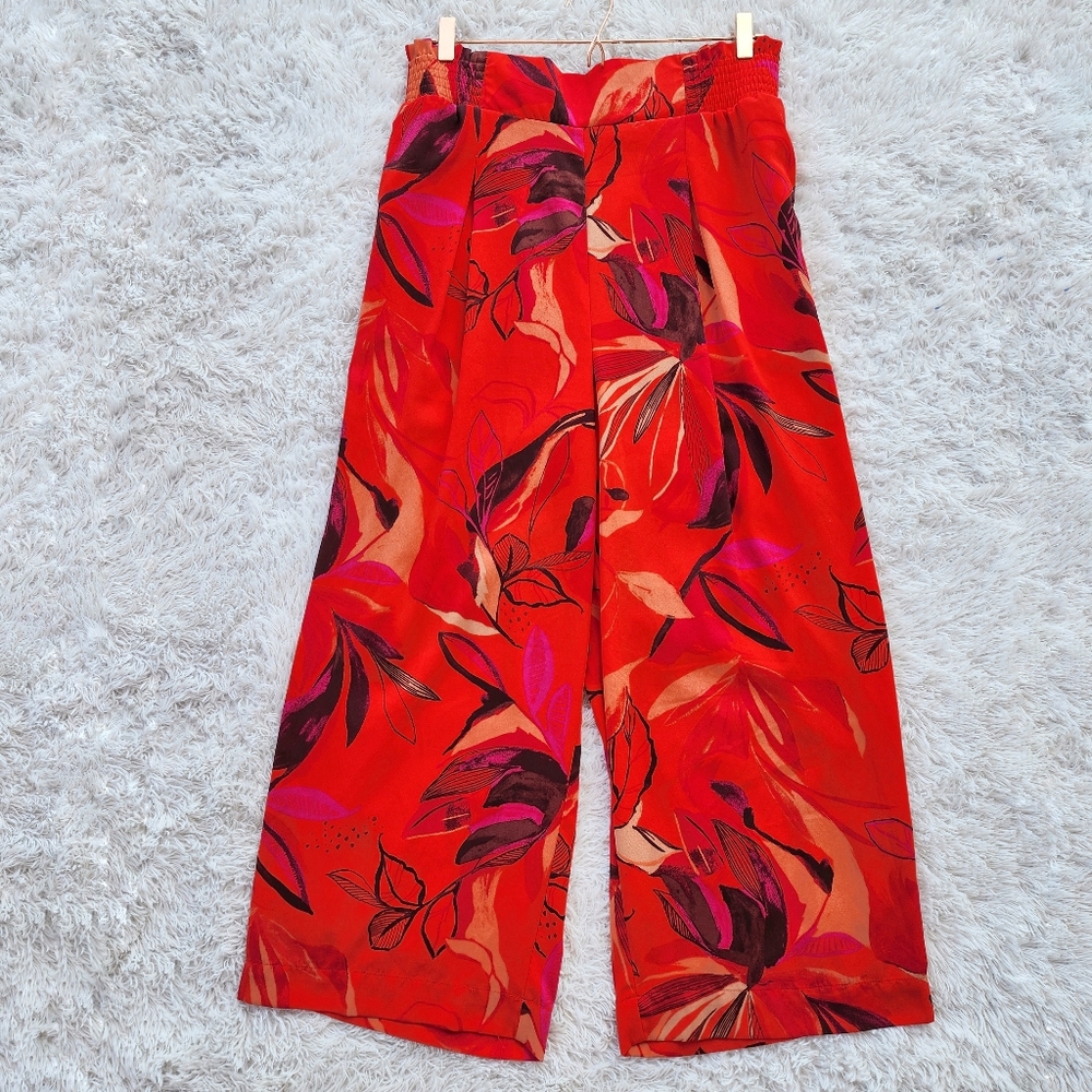 A New Day Flowy Floral Pleated‎ Wide Leg Pants